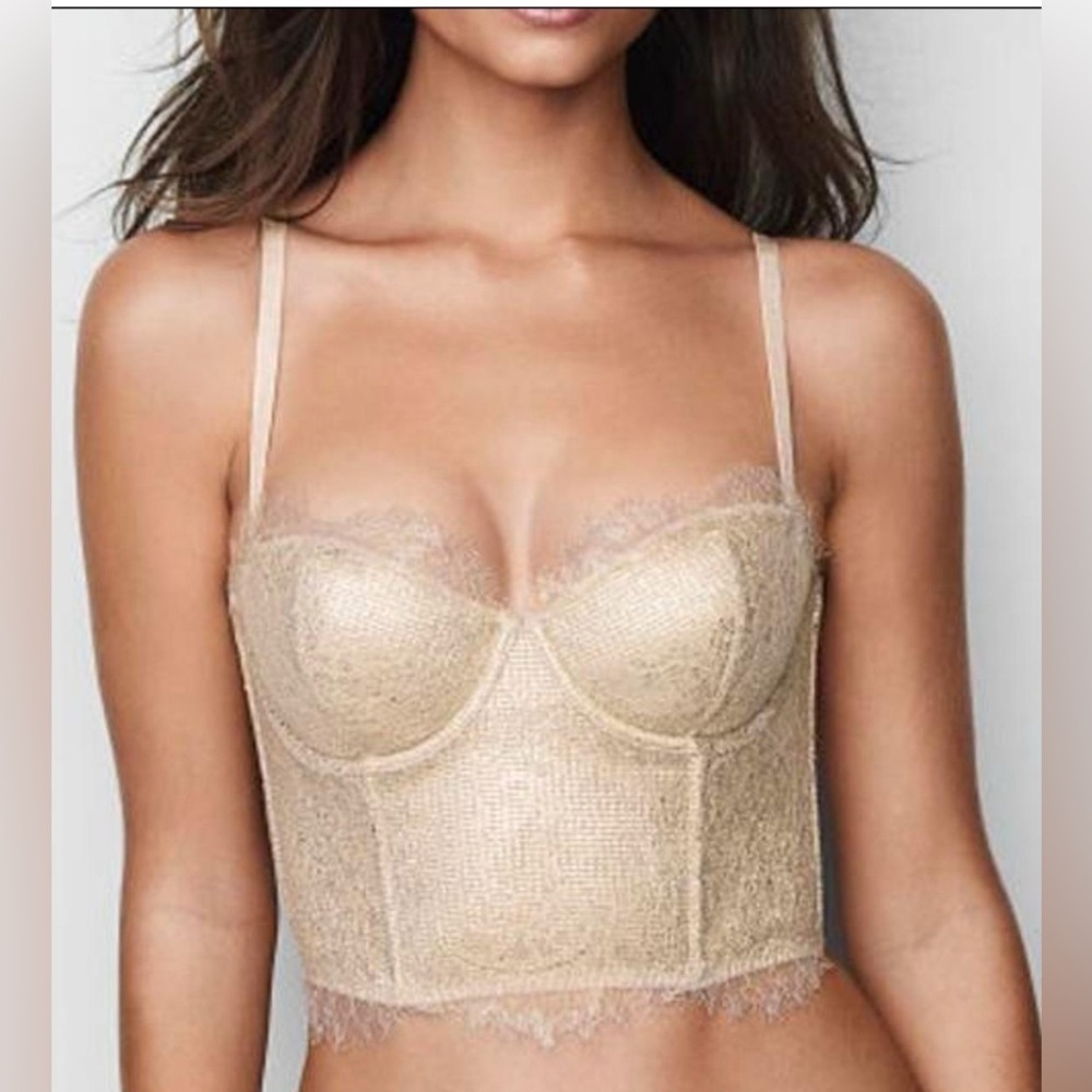 VS gold metallic adjustable bustier